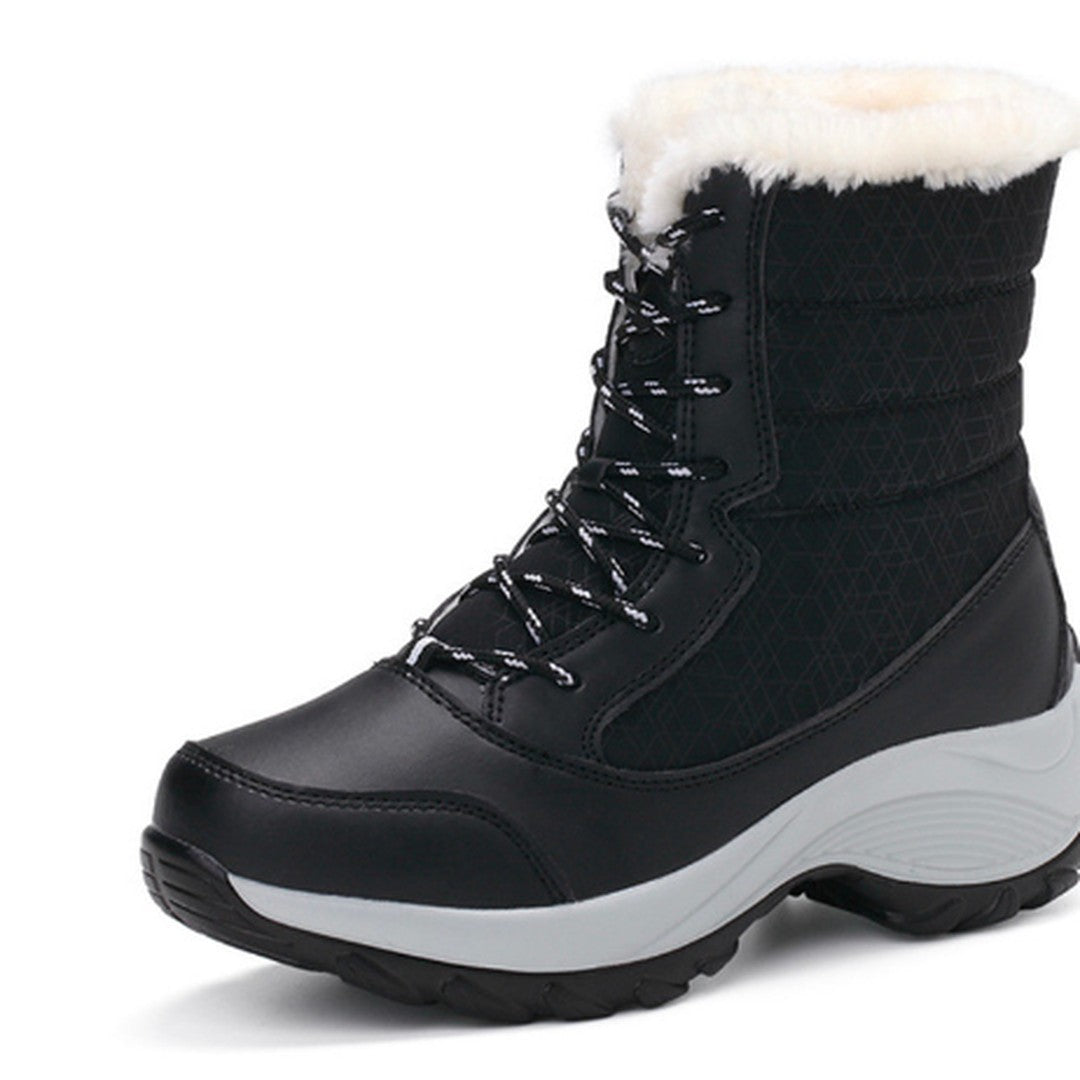 Fleece Lined Warm Snow Boots for Women - Eva-Black-3.0-State of Style