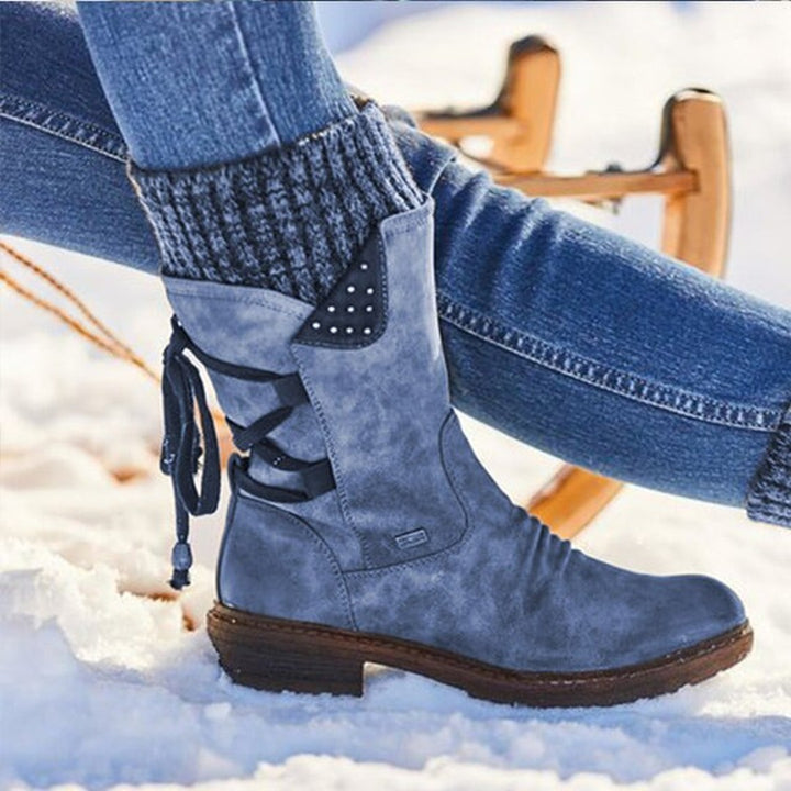 Half-height Snow Boots for Women - Bianca-Blue-3.0-State of Style