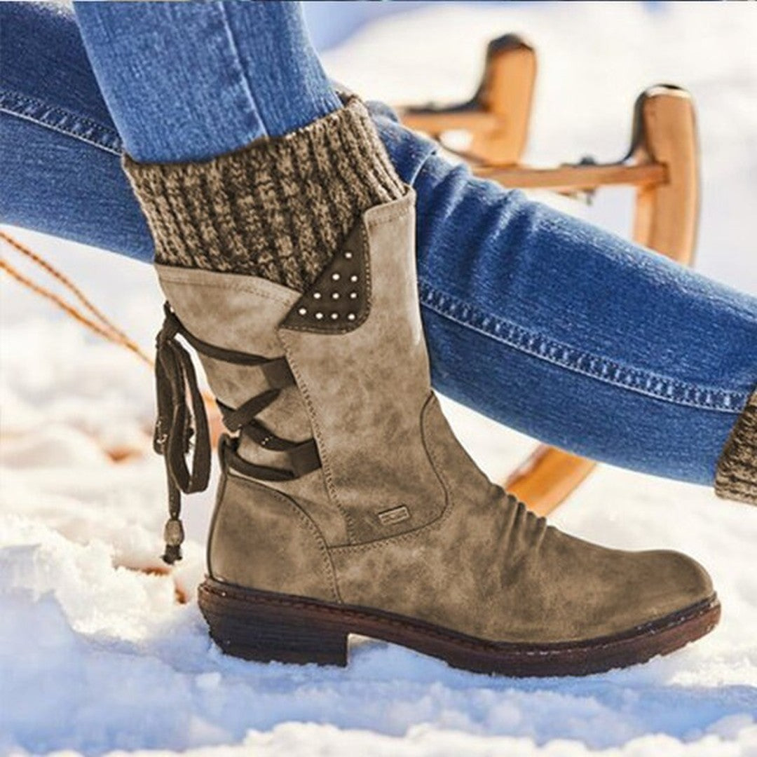 Half-height Snow Boots for Women - Bianca-Brown-3.0-State of Style