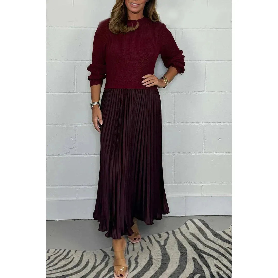 Pleated Top And Pants Set