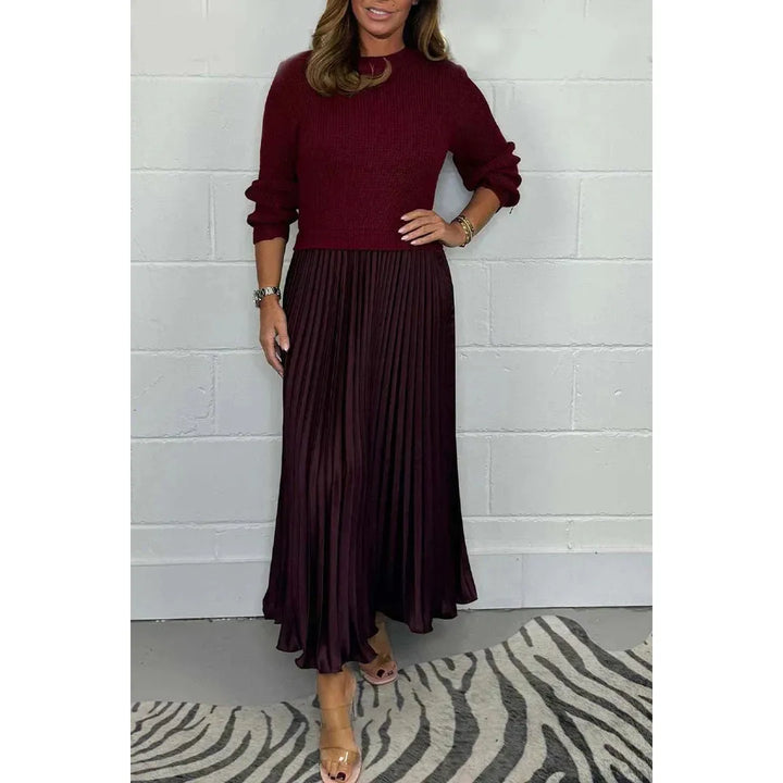 Pleated Top And Pants Set