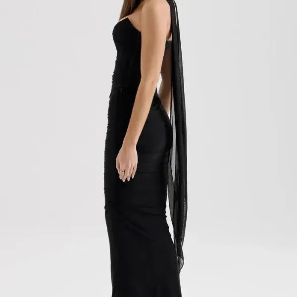 Corset-Style Maxi Dress