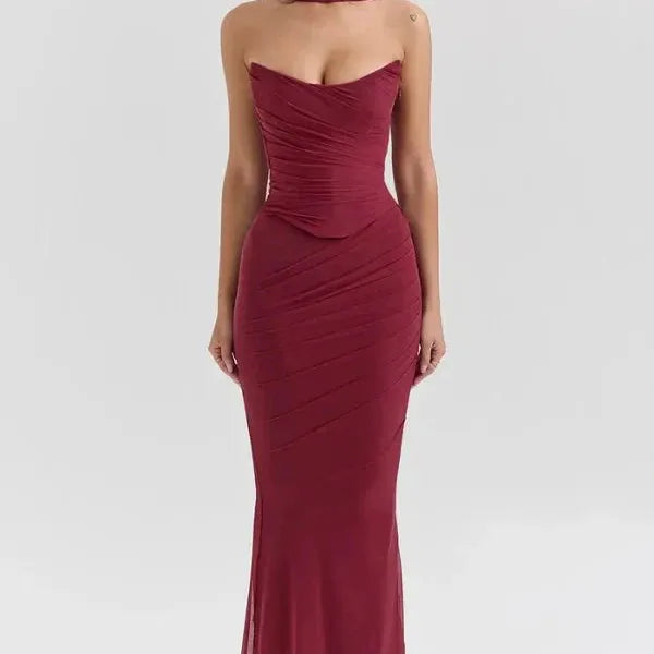 Corset-Style Maxi Dress