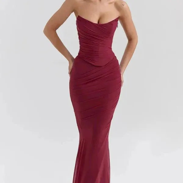 Corset-Style Maxi Dress