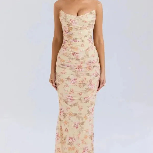 Corset-Style Maxi Dress