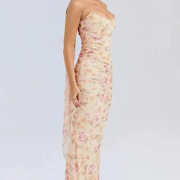 Corset-Style Maxi Dress