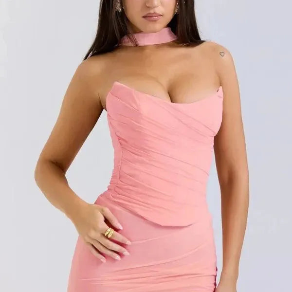 Corset-Style Maxi Dress