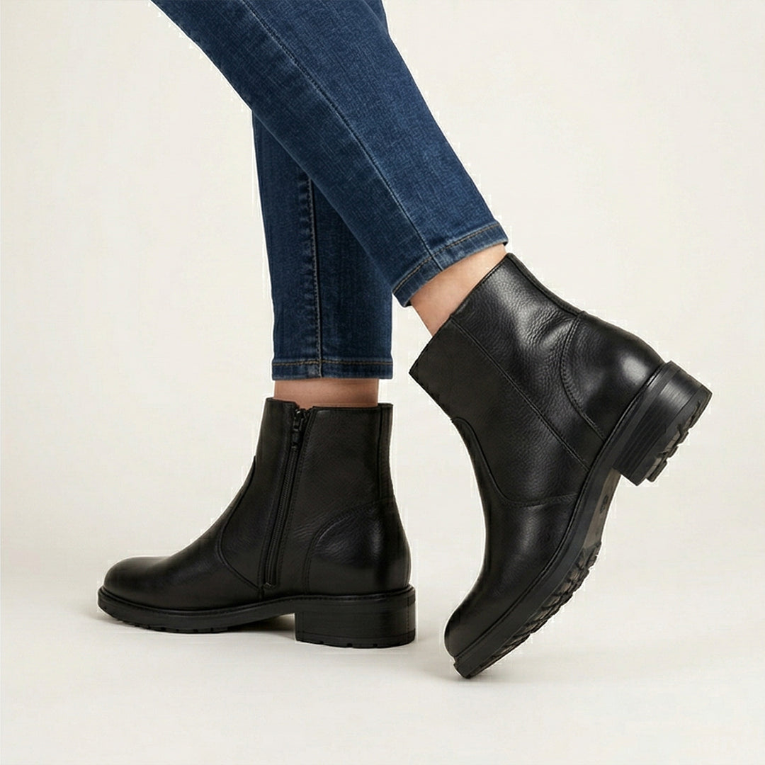 Faux Leather Ankle Boots