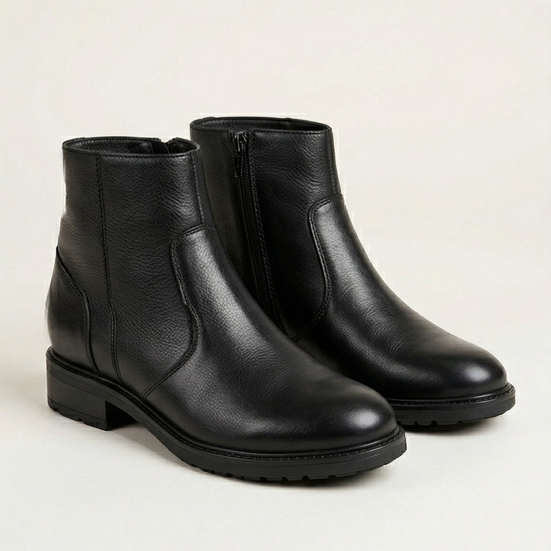 Faux Leather Ankle Boots
