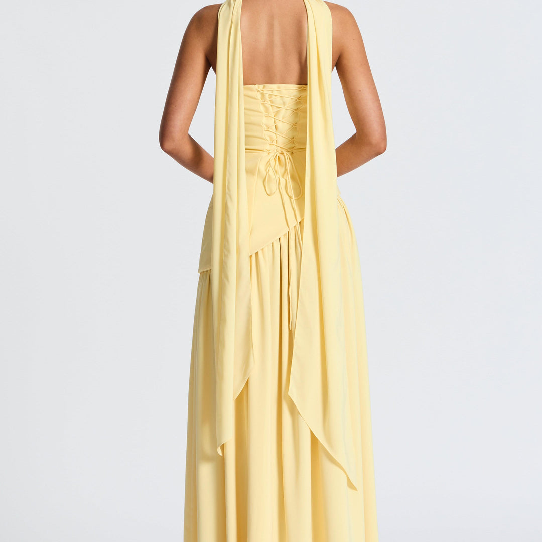 Strapless Maxi Dress with Side Slit