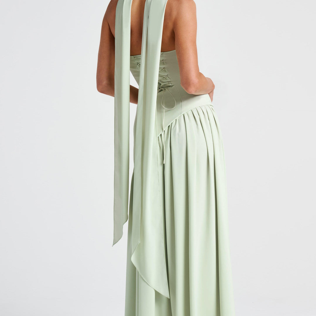 Strapless Maxi Dress with Side Slit