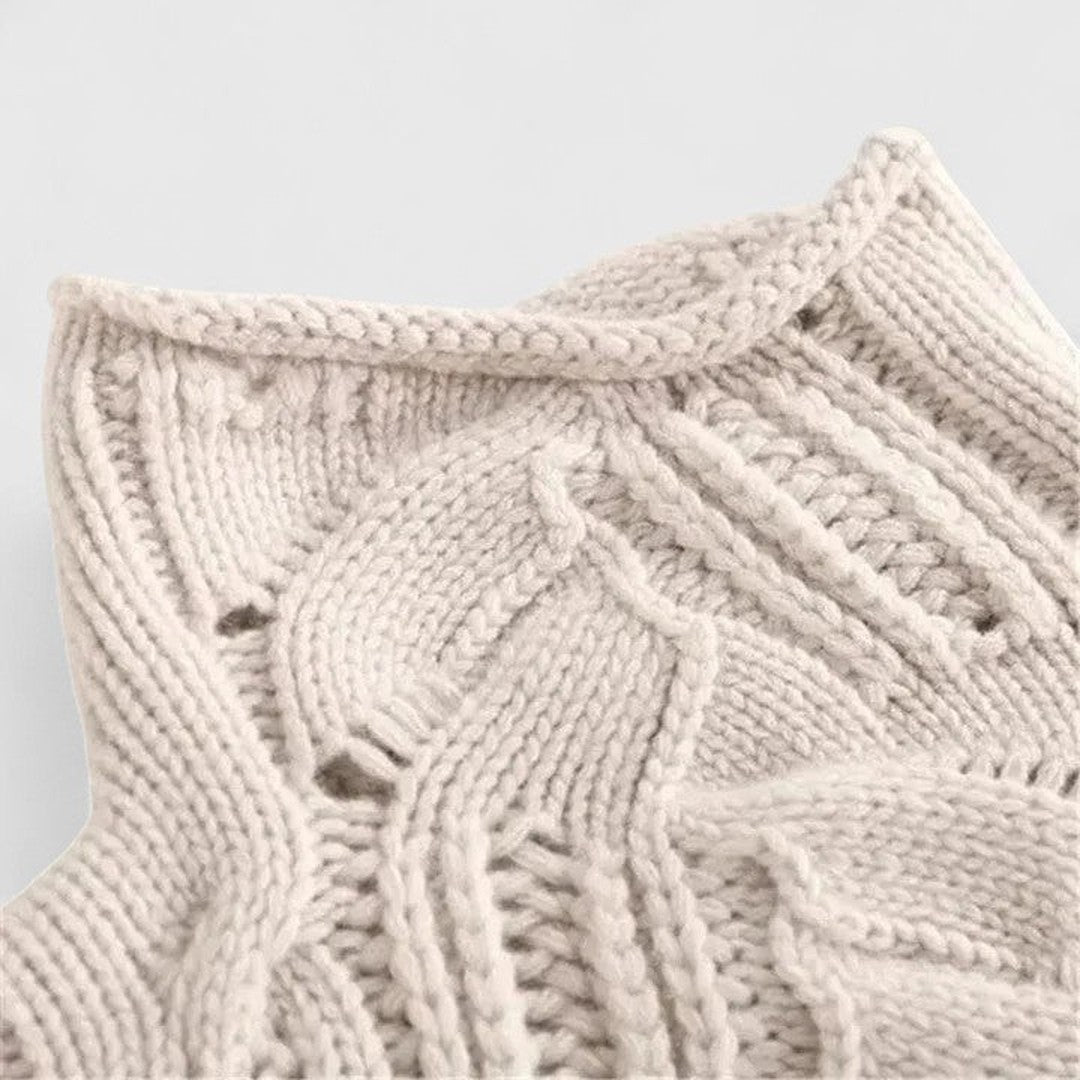 Women's Cable Knit Roll Neck Jumper - photo 4