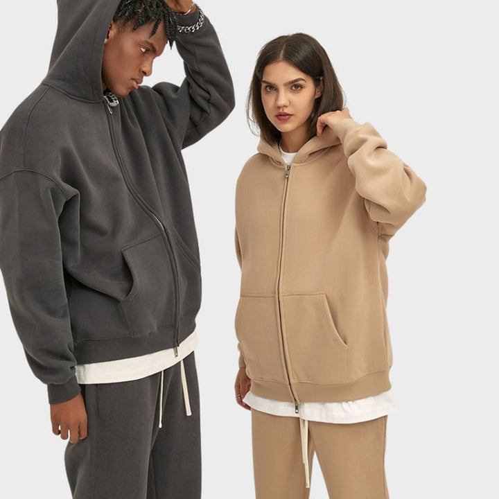 Zip-Up Fleece Hoodie