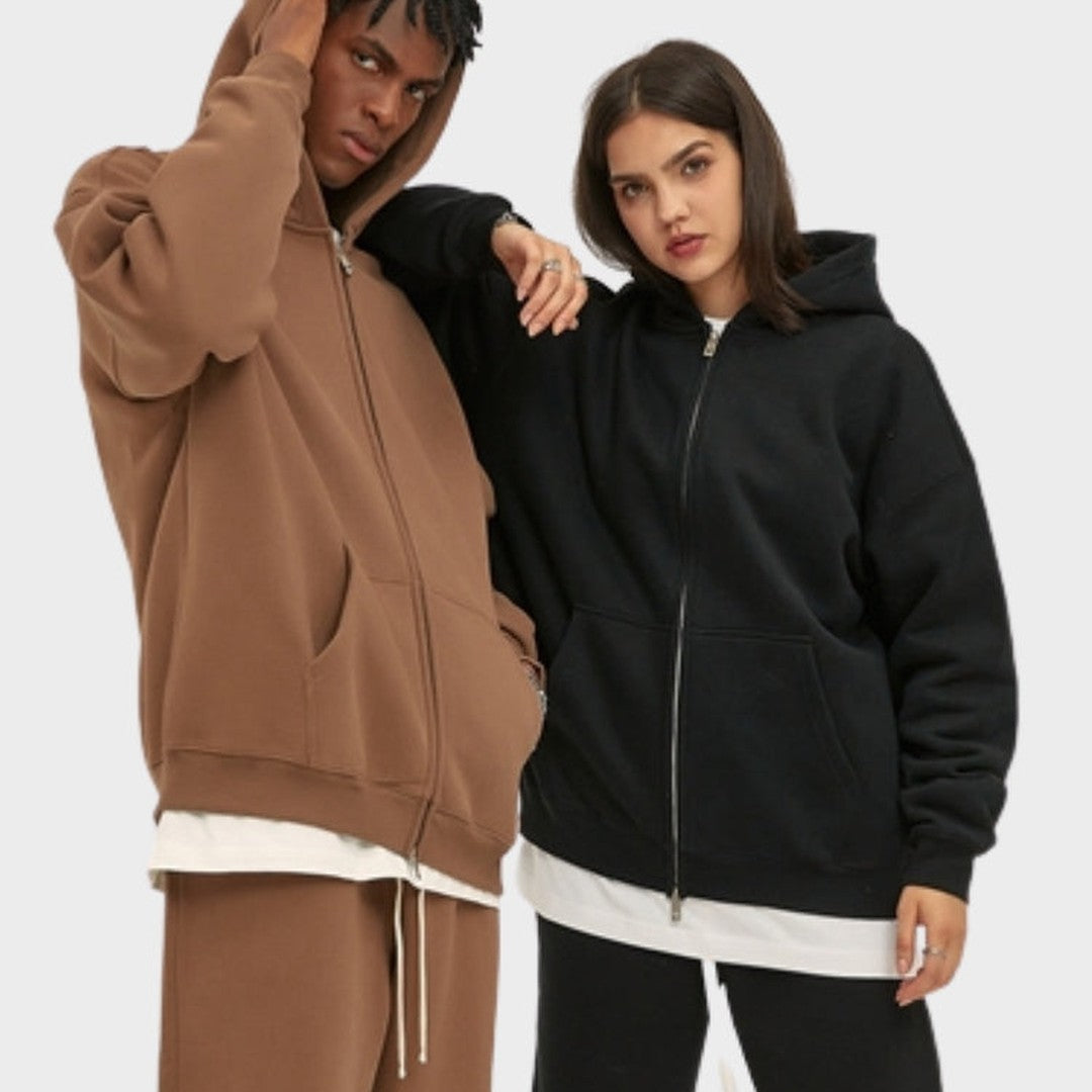 Zip-Up Fleece Hoodie