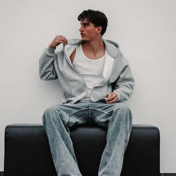Zip-Up Fleece Hoodie