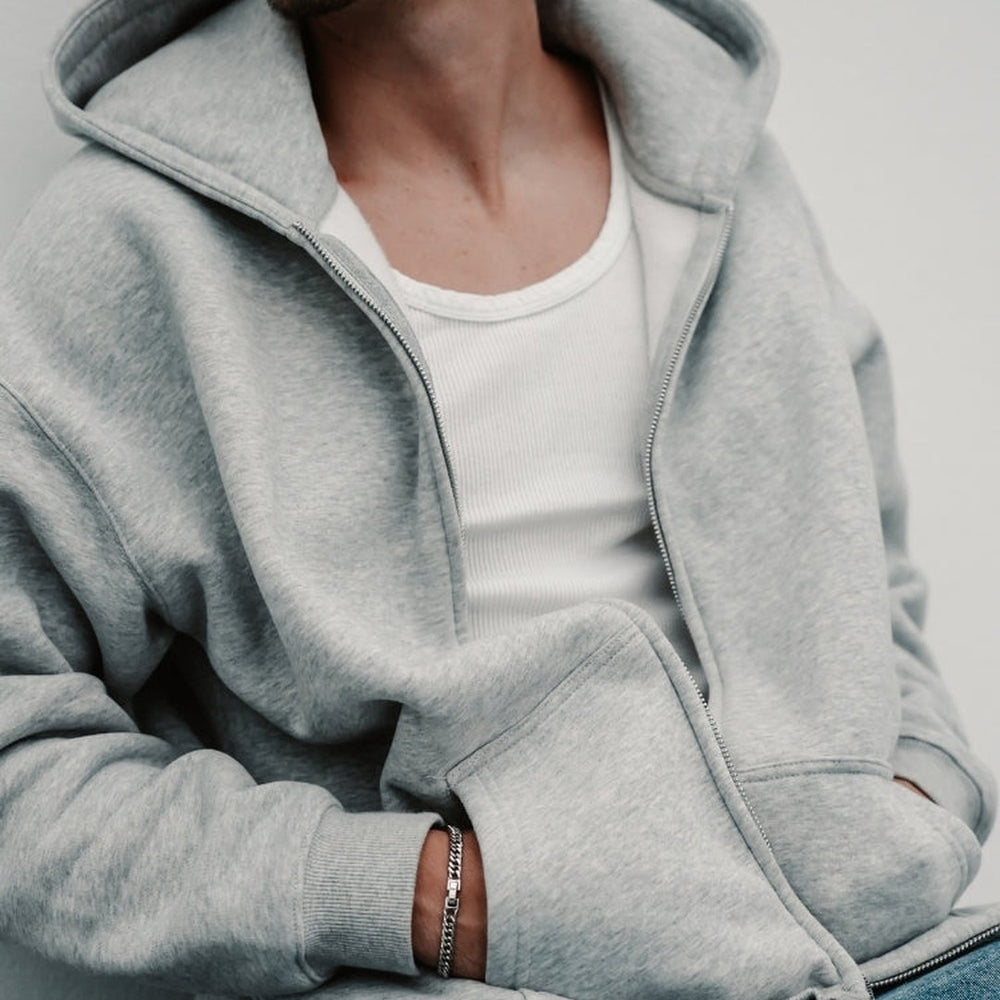 Zip-Up Fleece Hoodie