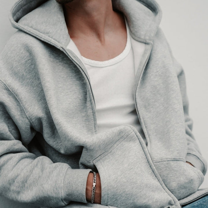 Zip-Up Fleece Hoodie