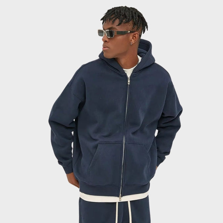 Zip-Up Fleece Hoodie
