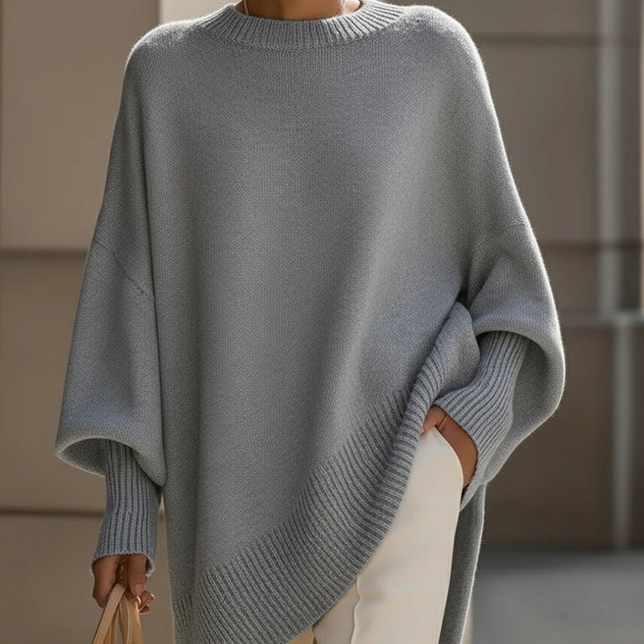 Women's Oversized Batwing Knit Poncho Sweater - photo 7