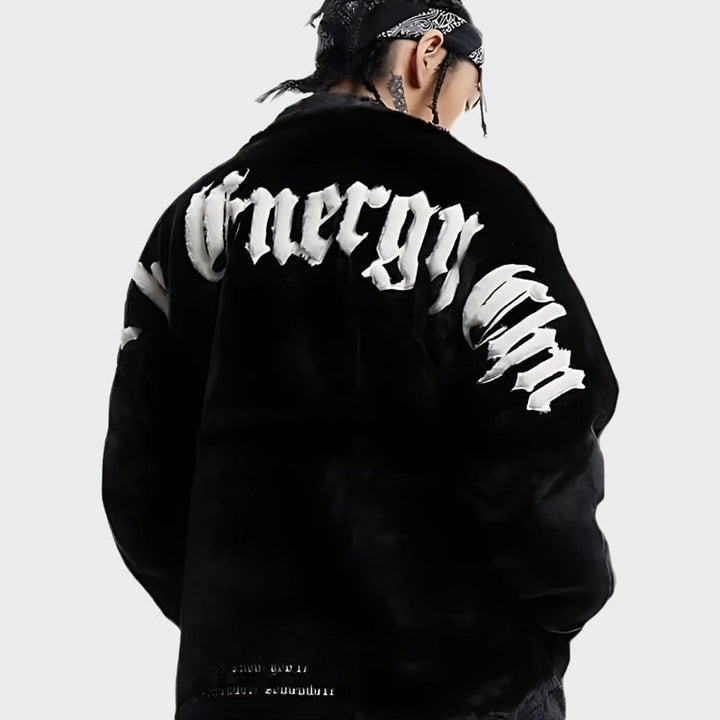 Graphic Sherpa Fleece Jacket