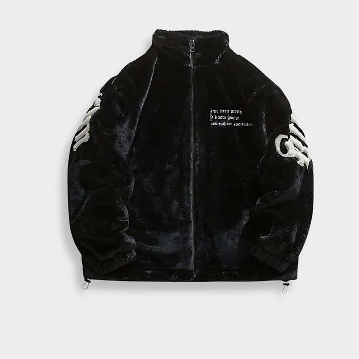 Graphic Sherpa Fleece Jacket