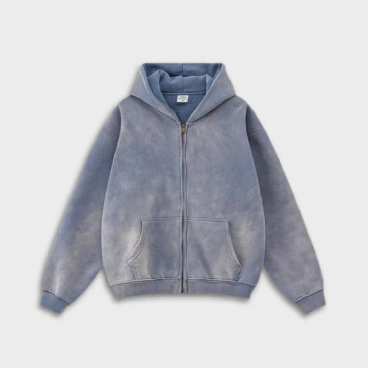 Gradient Washed Zip Hoodie