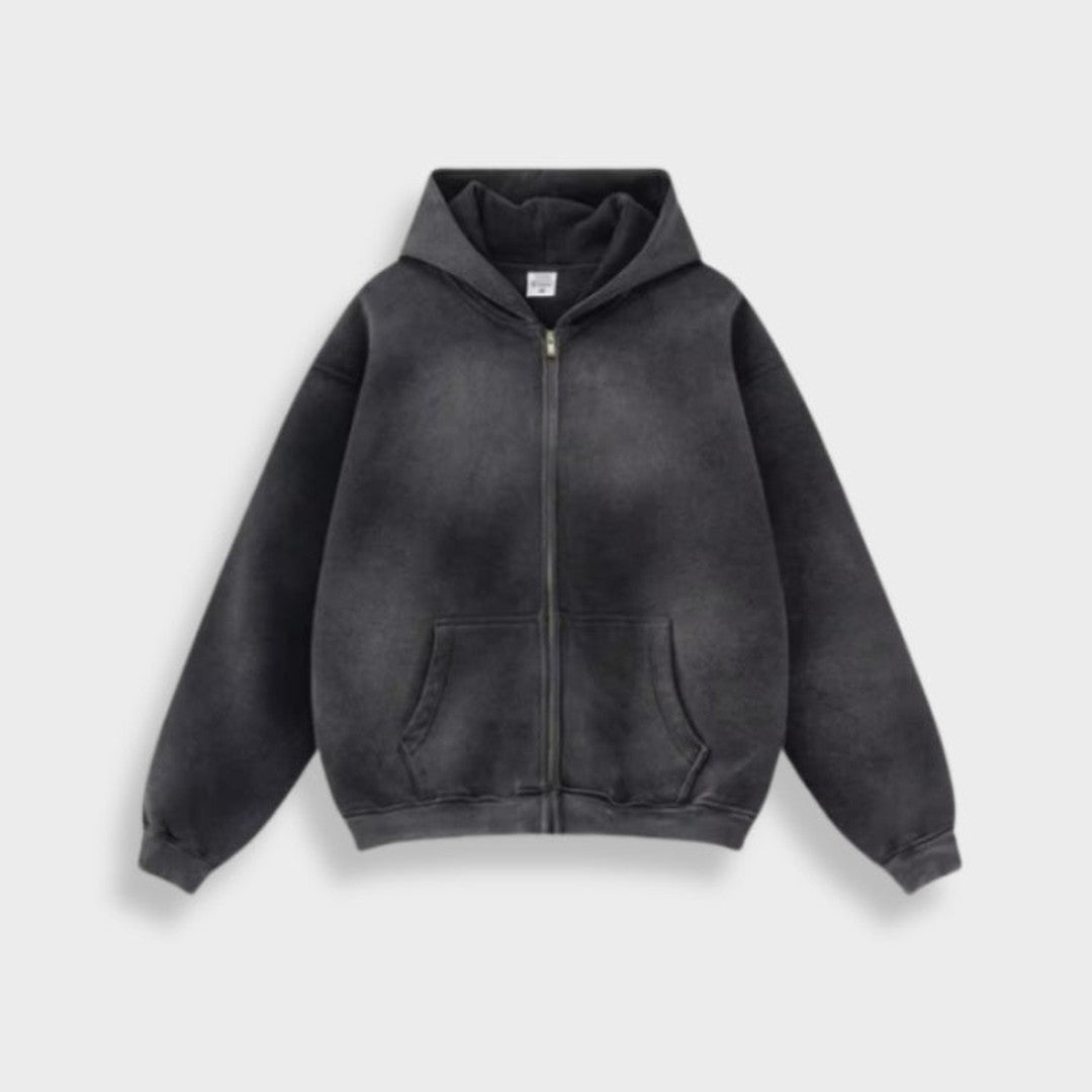 Gradient Washed Zip Hoodie
