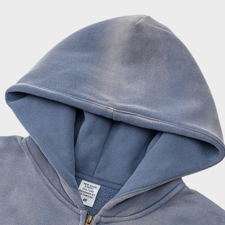 Gradient Washed Zip Hoodie