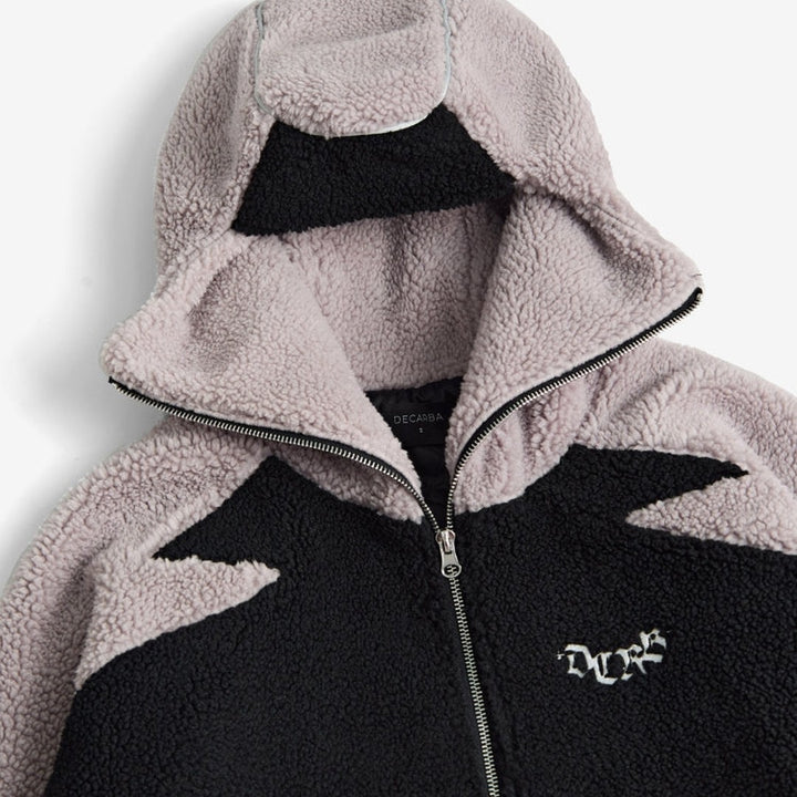 Colour-Block Sherpa Fleece Jacket