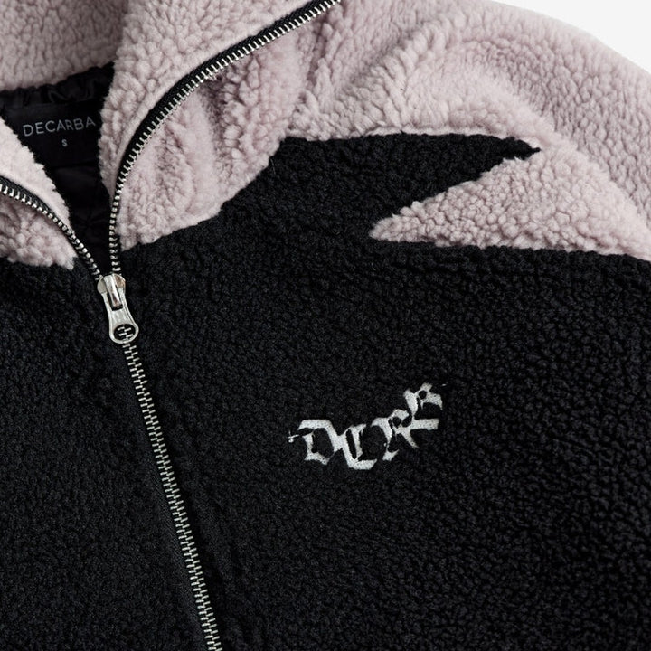 Colour-Block Sherpa Fleece Jacket
