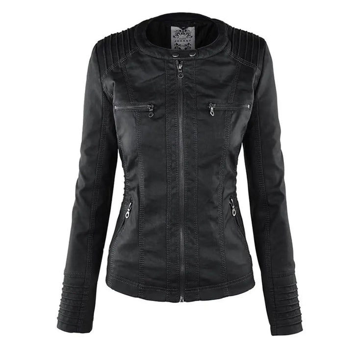 Hooded Leather-Look Jacket