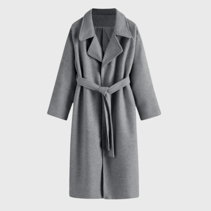 Women’s Wool Blend Belted Coat – Warm Tailored Winter Layer