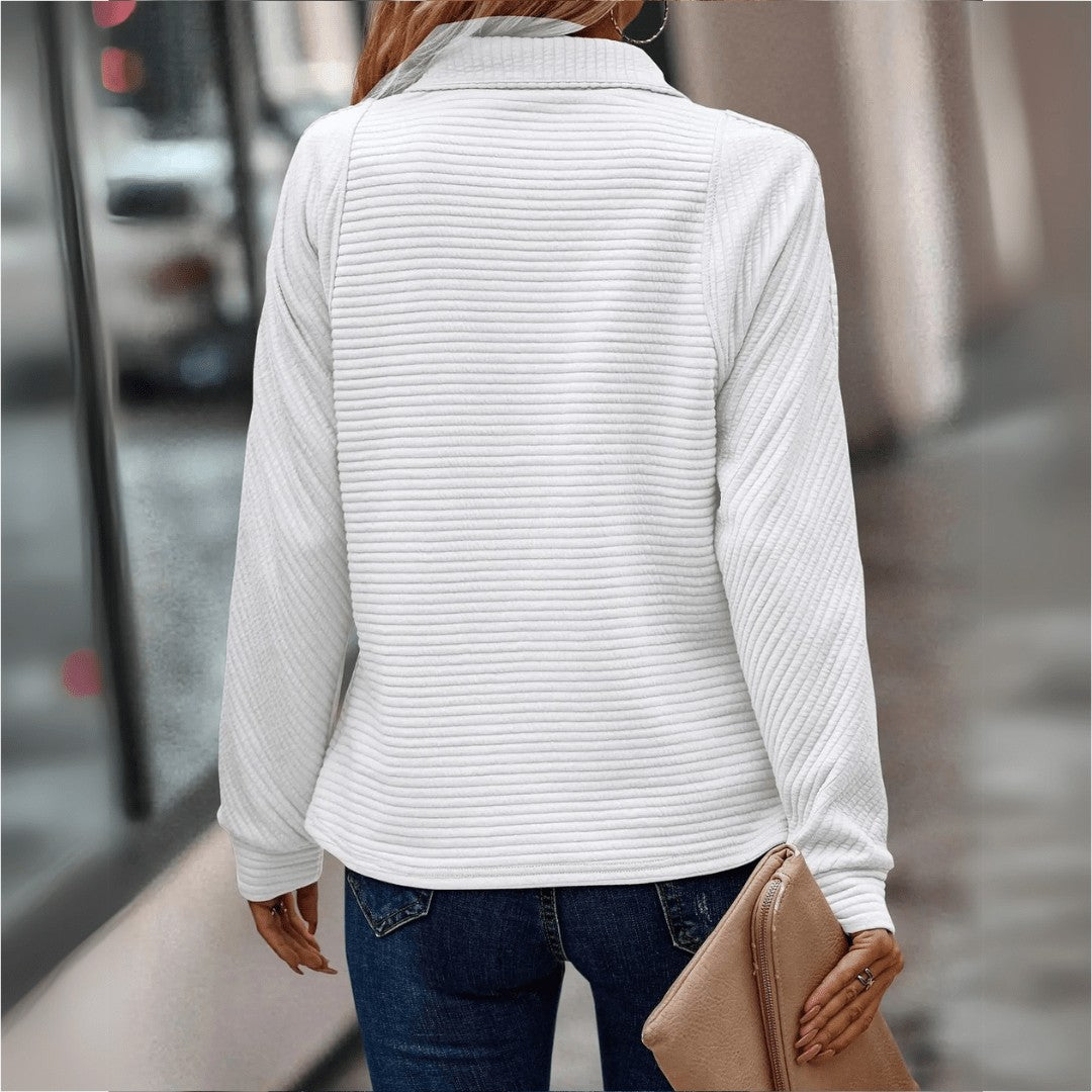 Gillian | Ribbed Half-Zip Pullover