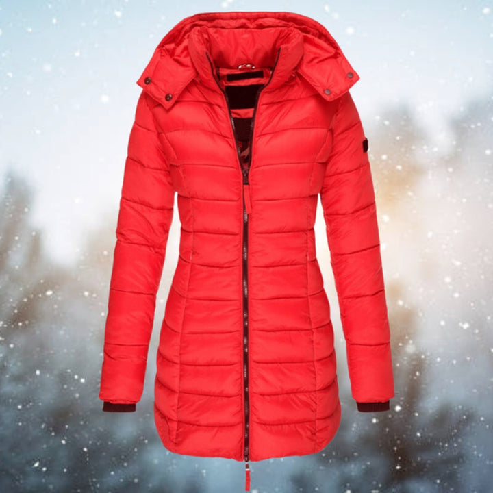 Women’s Quilted Hooded Puffer Coat – Long Winter Layer for City Days and Outdoor Wear