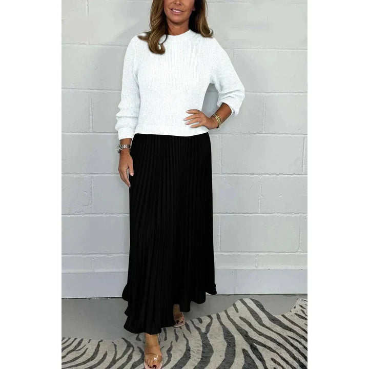 Pleated Top And Pants Set