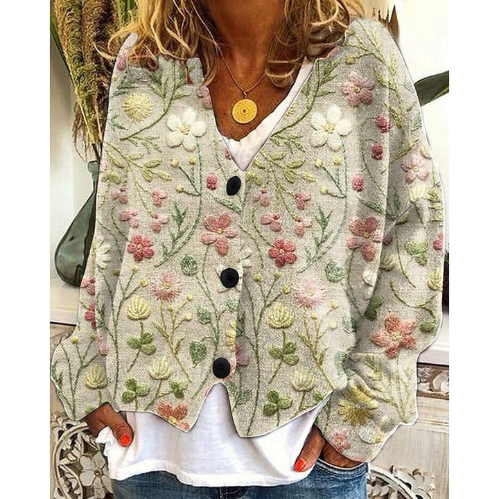 Hazel | Floral Open-Front Cardigan