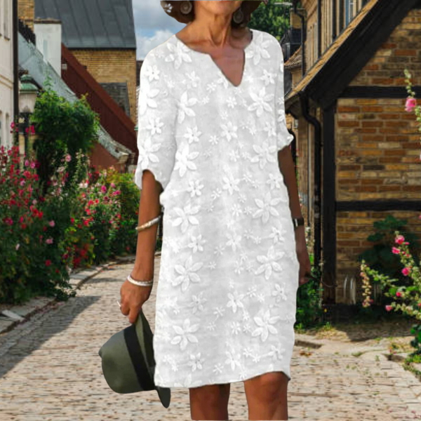 Floral V-Neck Midi Dress