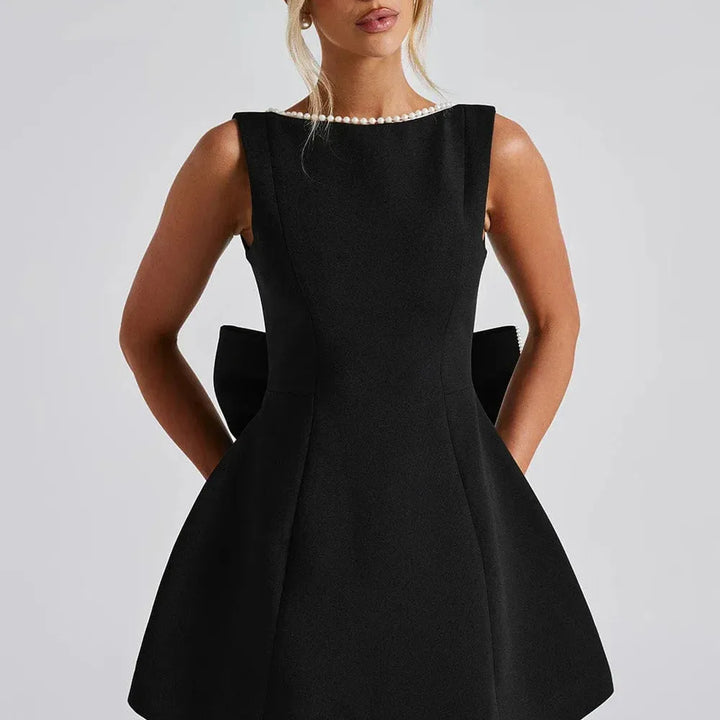Short Dress with Back Bow