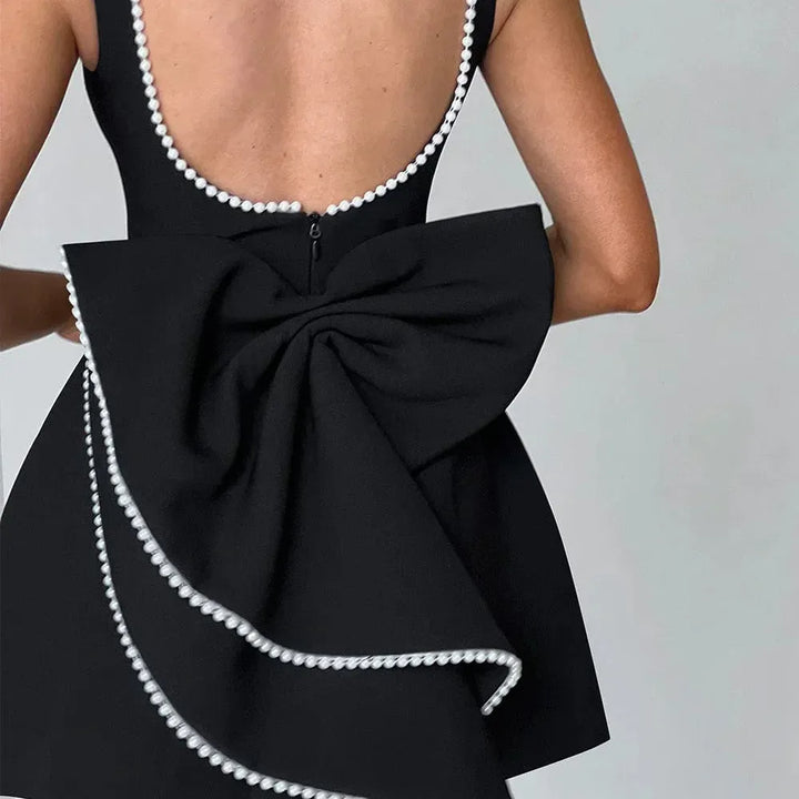 Short Dress with Back Bow