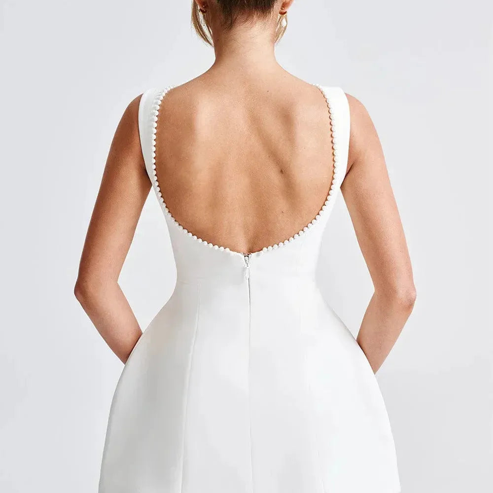Short Dress with Back Bow