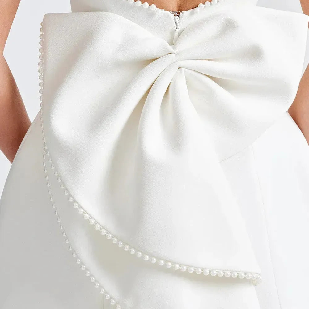 Short Dress with Back Bow