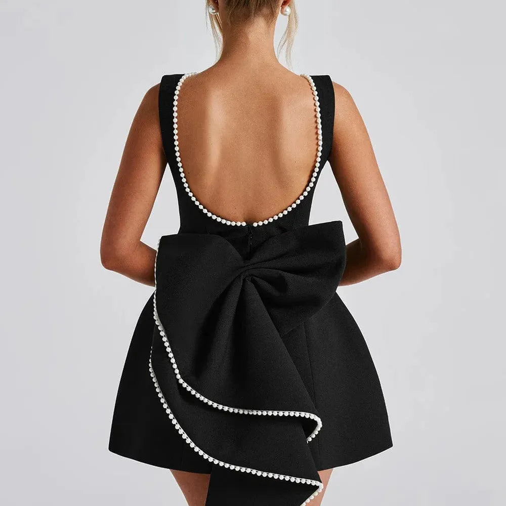 Short Dress with Back Bow