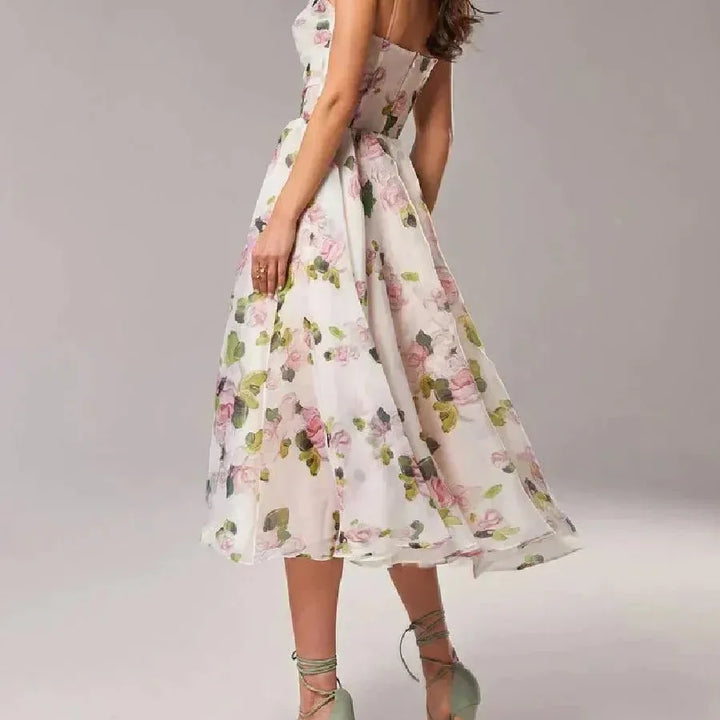 Floral Strap Midi Dress