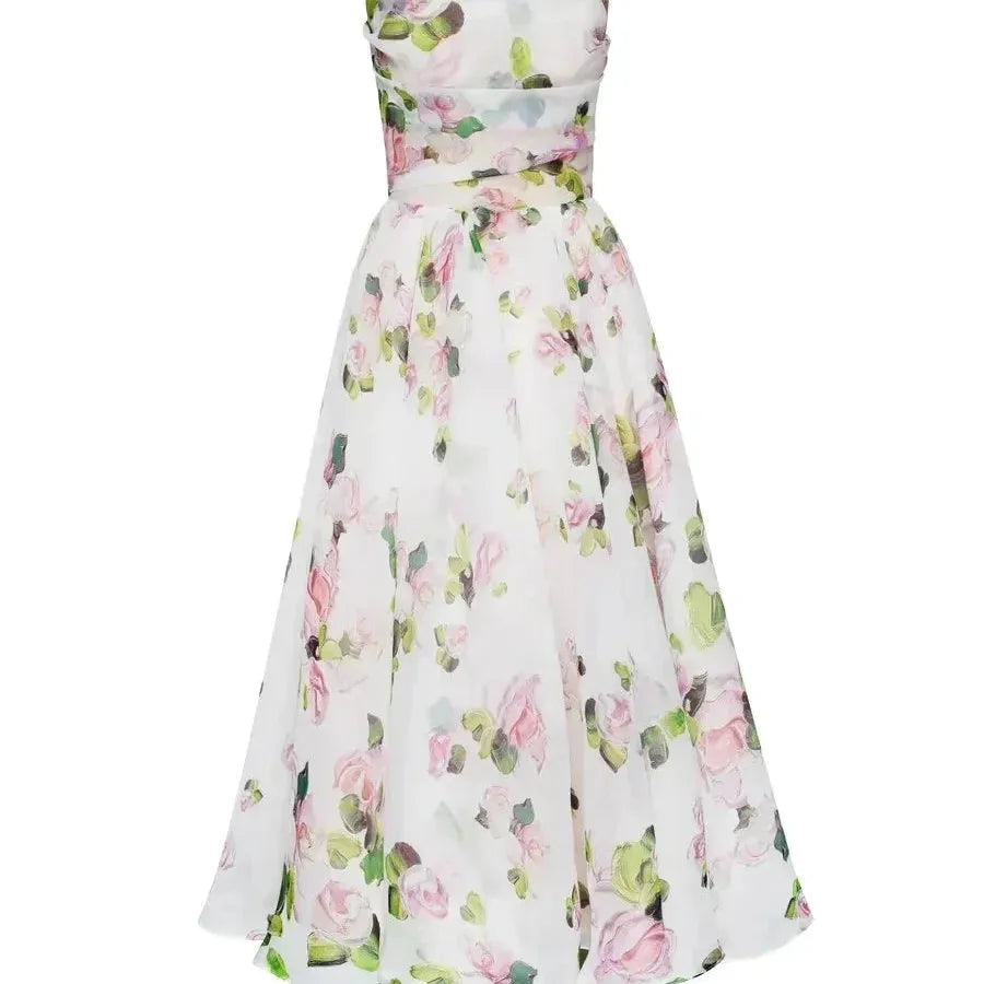 Floral Strap Midi Dress