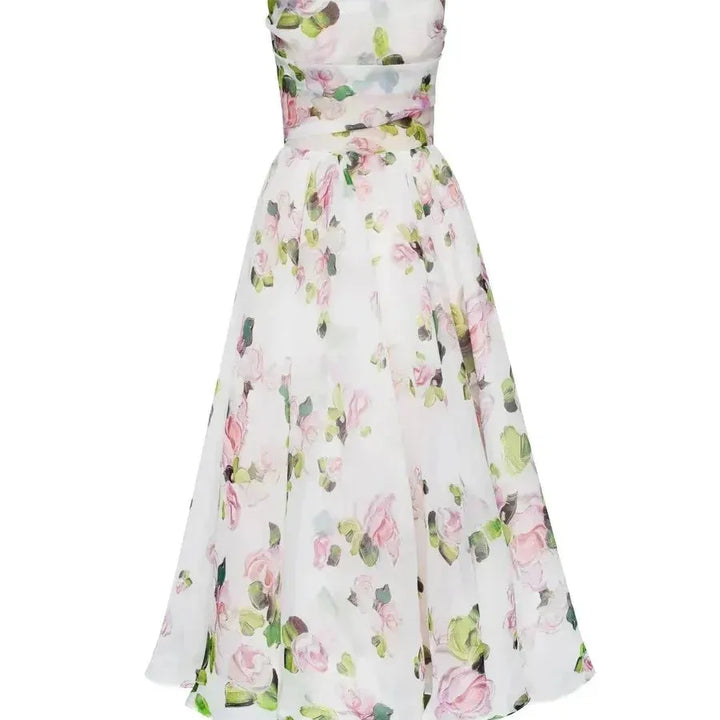 Floral Strap Midi Dress