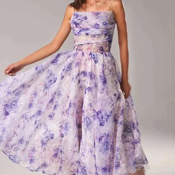 Floral Strap Midi Dress