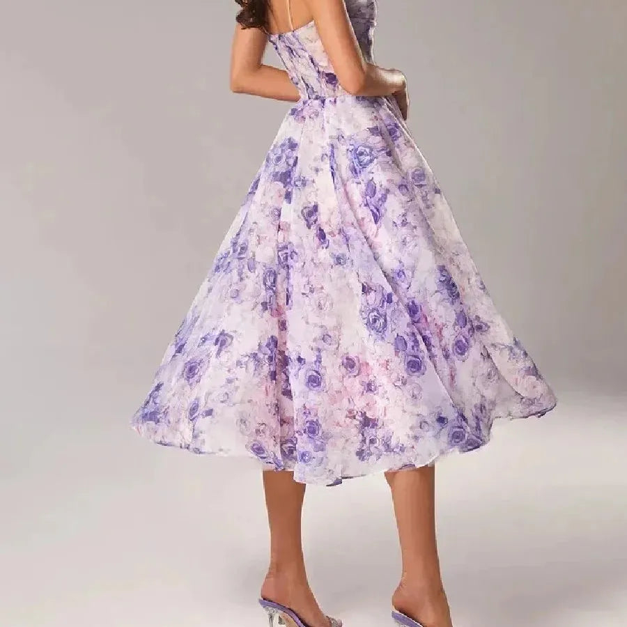 Floral Strap Midi Dress