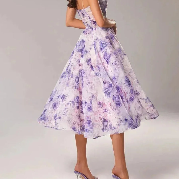 Floral Strap Midi Dress