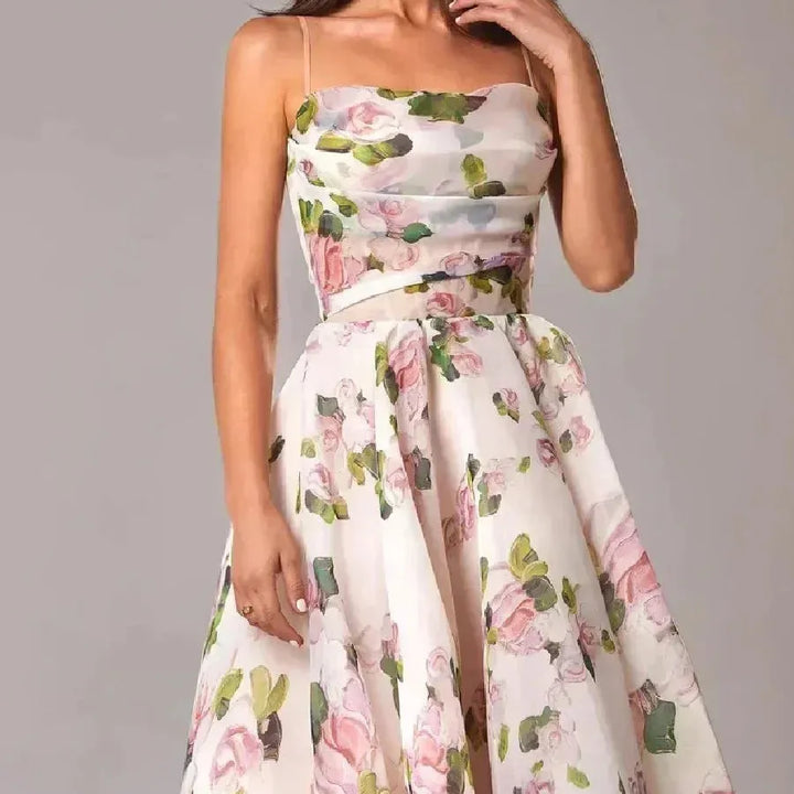 Floral Strap Midi Dress