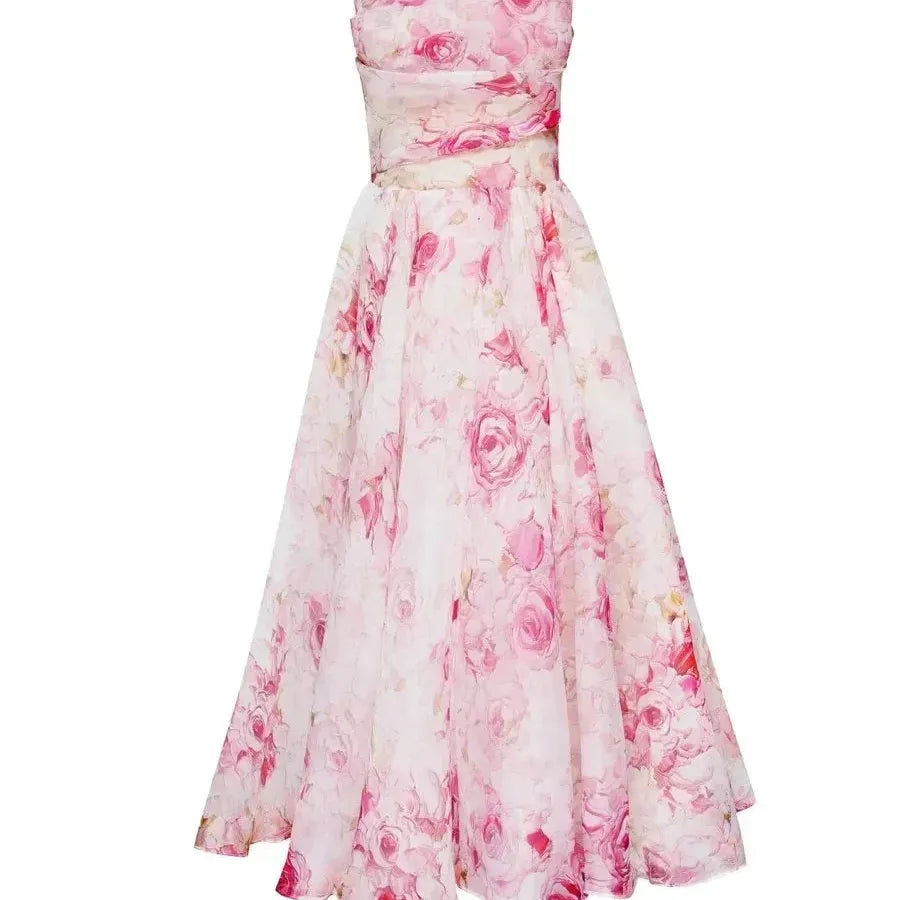Floral Strap Midi Dress